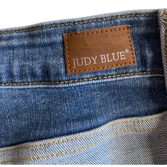 Judy Blue Color Block Denim Shorts Womens Size 2XL - Picture 6 of 9